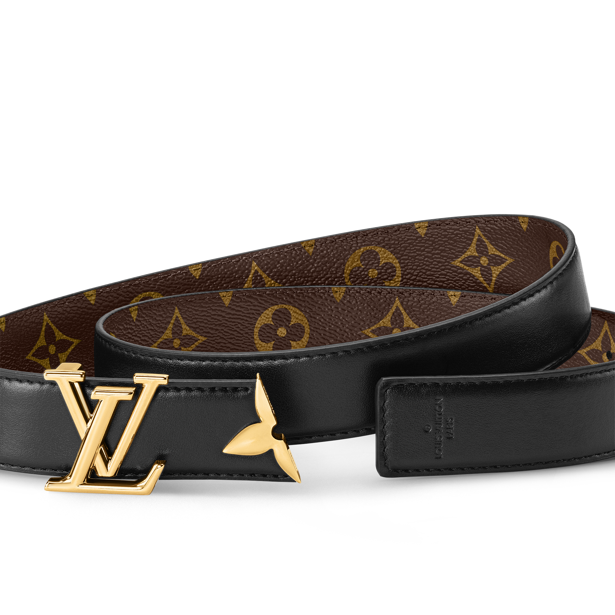 LOUIS VUITTON ルイヴィトン プリティーLV30MM リバーシブル ロゴバックル モノグラム ベルト ブラウン/ゴールド M0699/BC3283 LOUIS VUITTON - LOUIS VUITTON ルイヴィトン プリティーLV30MM